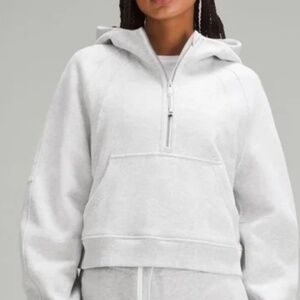 Lululemon Scuba Oversized Half-Zip Hoodie, Heathered Core Ultra Light Grey